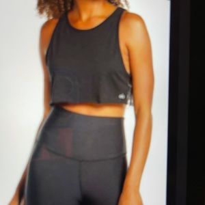 Alo yoga , back mesh, crop tank, L